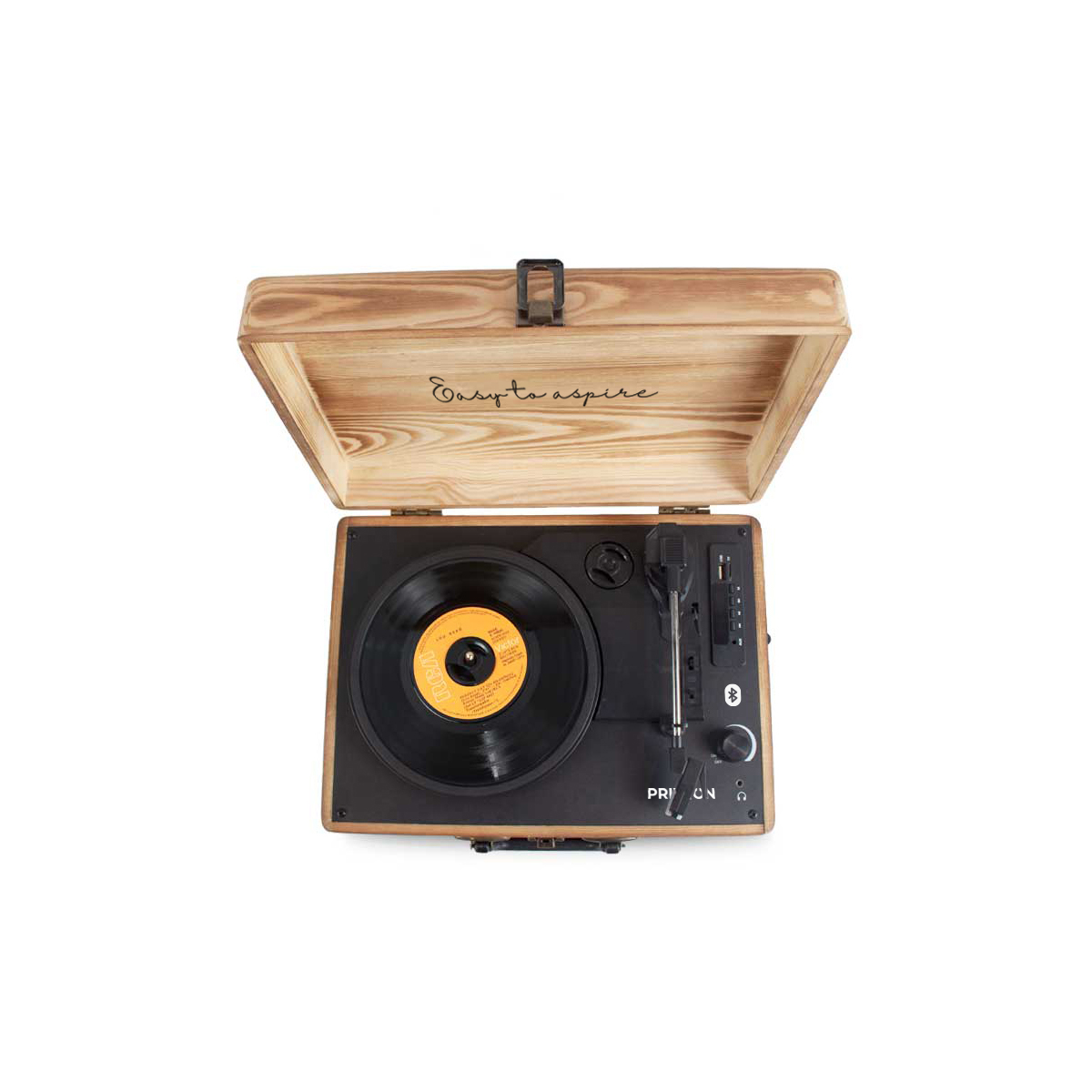 PRIXTON Marconi - Tocadiscos de Vinilo Vintage, Reproductor de Vinilo y  Reproductor de Musica Mediante Bluetooth, USB