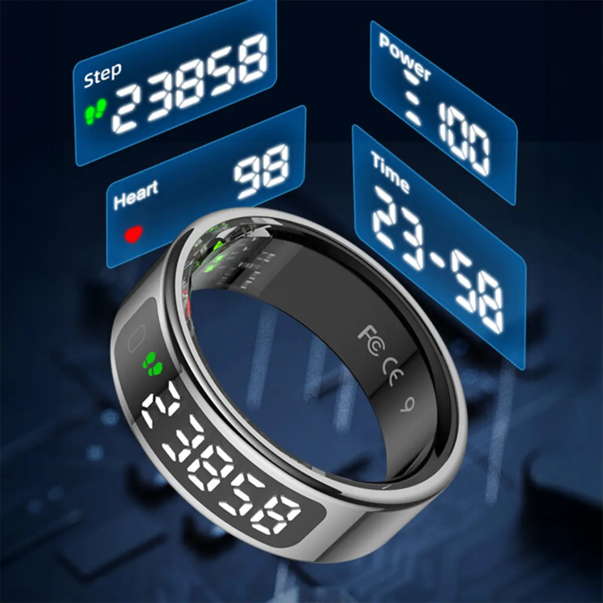 Anillo Inteligente con Pantalla Talla 8 | Smart Ring Orbyt Touch - Imagen 8