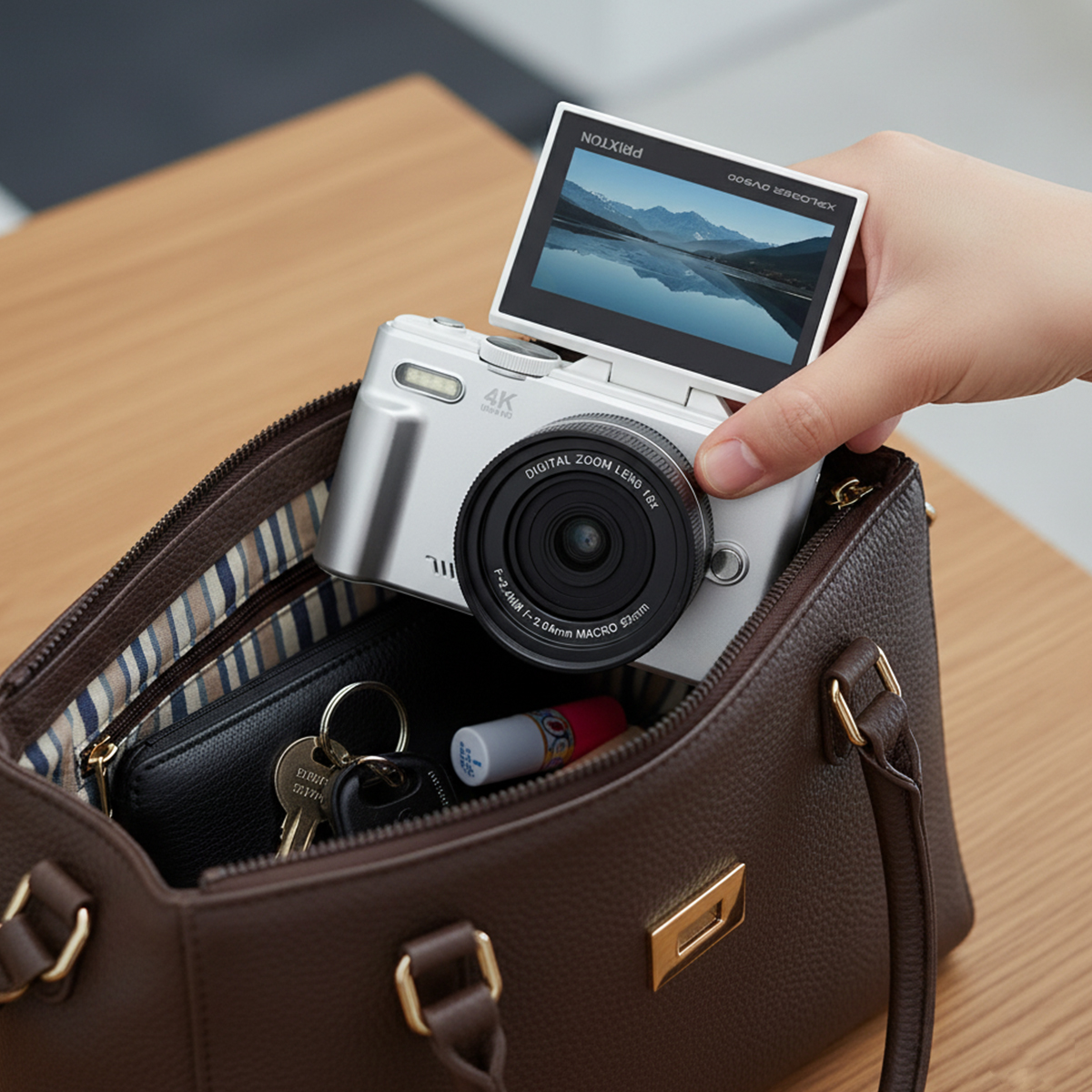 Cámara Digital plateada 4K | Xplorer DV900 - Imagen 7